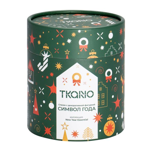 Стакан с декоративной фигуркой Символ года из коллекции new year essential, 300 мл Tkano
