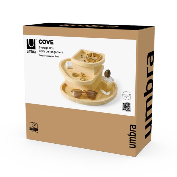 Шкатулка cove, натуральное дерево Umbra

