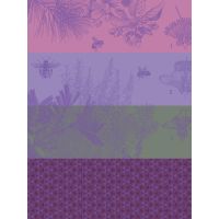 Полотенце для посуды 60х80 см, 100%хлопок, фиолетовое, MIEL DE FLEURS Le Jacquard Francais