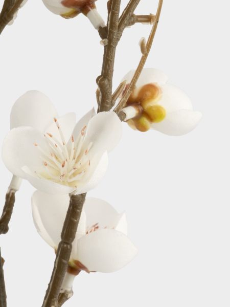 Ветка декоративная, 80 см, полиэстер/металл, Белые цветы, Interior spring
