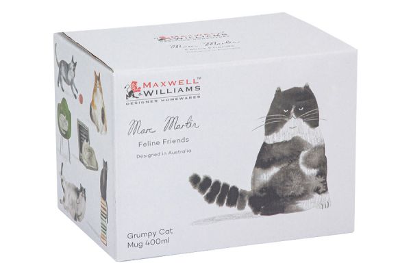 Кружка 400 мл Сердитый кот фарфор в подарочной упаковке Maxwell & Williams
