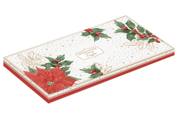 Блюдо овальное Пуансеттия и ягоды, 36х16 см Easy Life