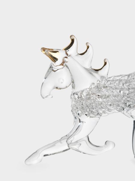 Статуэтка 8х9 см, стекло, золотистая, Лошадка, Horse Anna Lafarg
