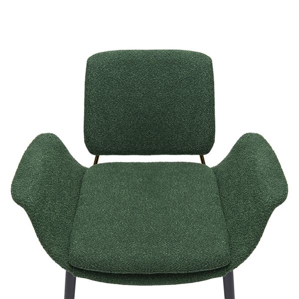 Лаунж-кресло hilde, букле, темно-зеленое Bergenson Bjorn
