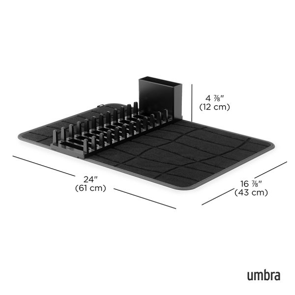 Коврик для сушки посуды udry, 43х61 см, черный Umbra