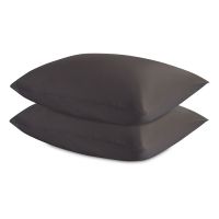 Набор наволочек из премиального сатина темно-серого цвета из коллекции essential, 50х70 см Tkano