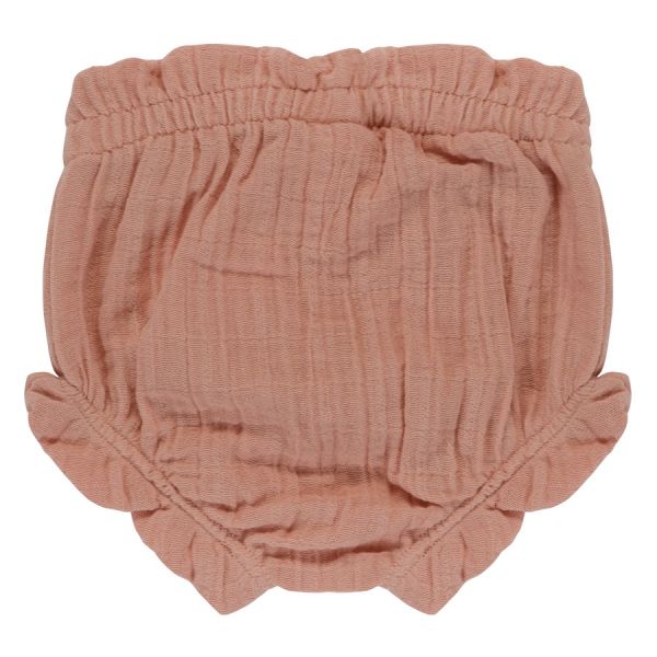 Шорты для новорожденных из хлопкового муслина цвета пыльной розы из коллекции essential 3-6m