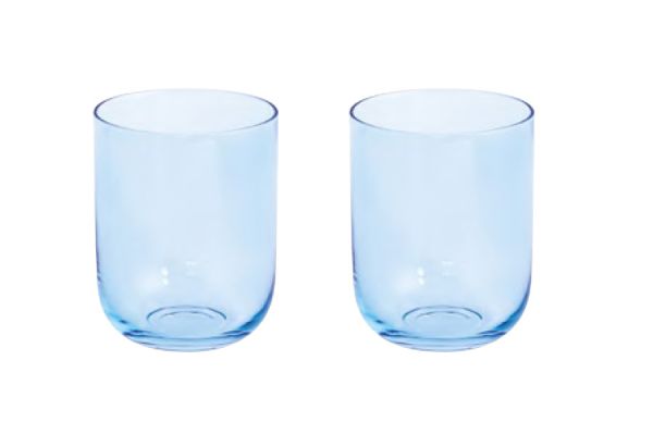 Набор стаканов для воды Rainbow, голубой, 0,39 л, 2 шт Easy Life