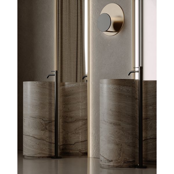 Светильник настенный stone, D35,5х15,5 см, черный/золотистый Bergenson Bjorn