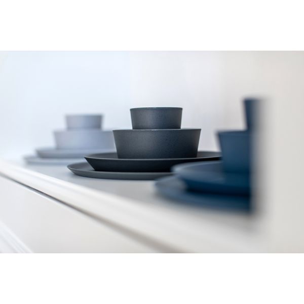 Тарелка connect organic 20,5 см темно-серая