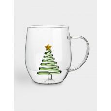 Кружка 540 мл, стекло, Елка, New year ANNA LAFARG