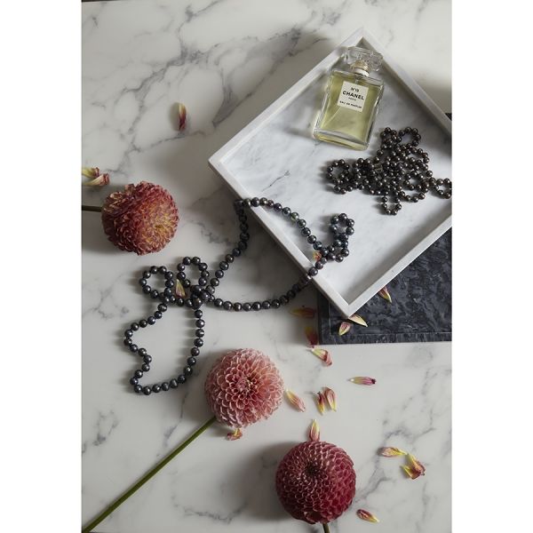 Поднос marm 25х25 см, черный мрамор Bergenson Bjorn