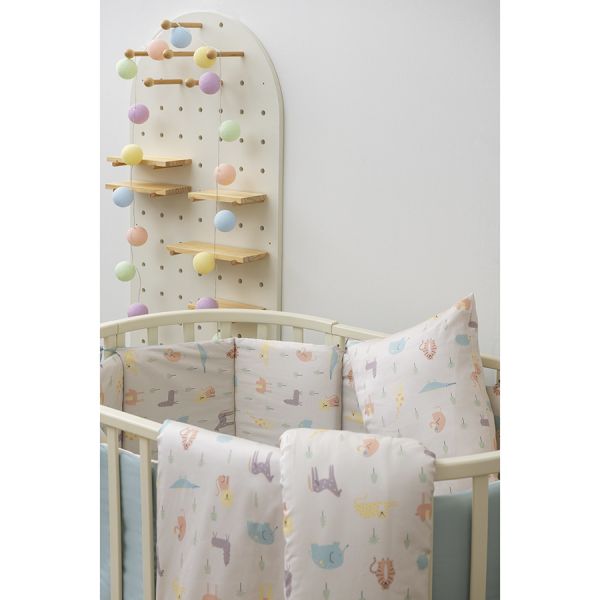 Комплект постельного белья из сатина с принтом animalia world из коллекции tiny world 150х200 см