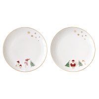 Набор десертных тарелок let it snow santa & snowman 16 см, 2 шт Easy Life