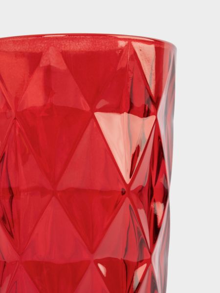Стакан 340 мл, стекло, красный, Diamond color ANNA LAFARG