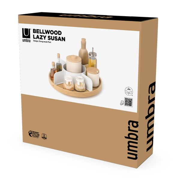 Органайзер для специй bellwood, белый/натуральное дерево Umbra