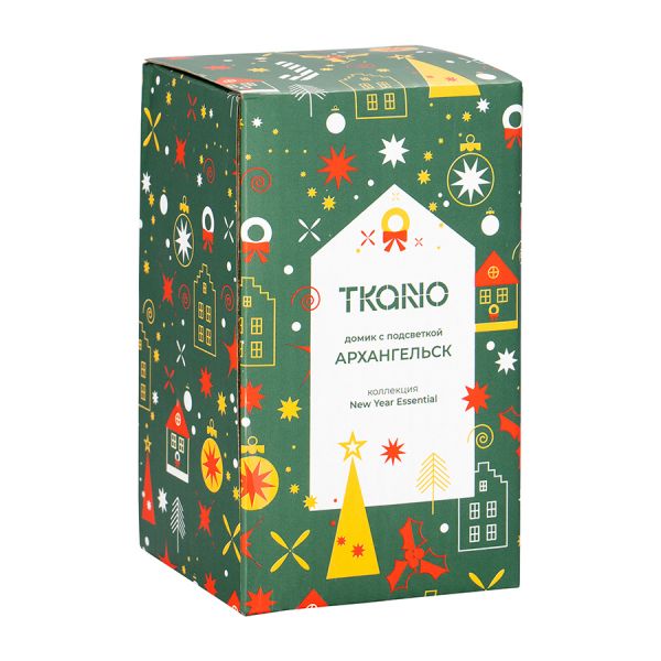 Домик с подсветкой Архангельск из коллекции new year essential, 11,8 см Tkano