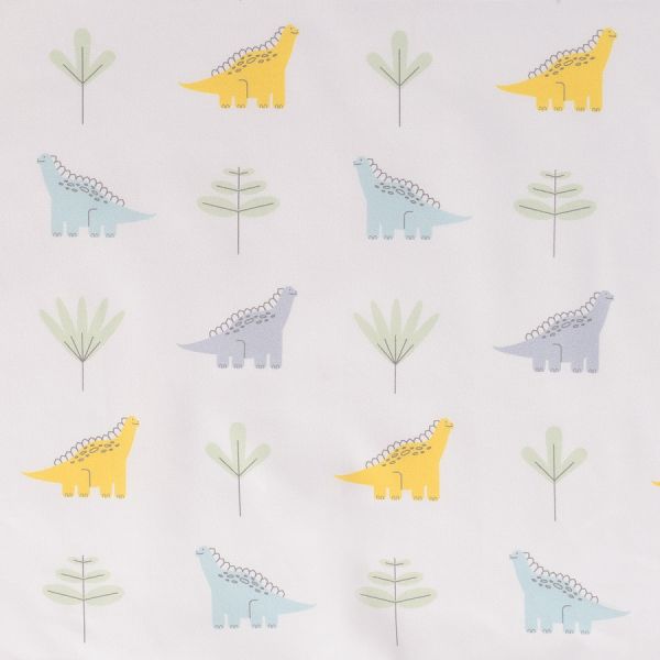 Простыня на резинке из сатина с принтом dinosauria world из коллекции tiny world 70х140х20 см