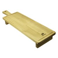 Доска сервировочная на ножках маленькая дубовая 54x15 см Uneca