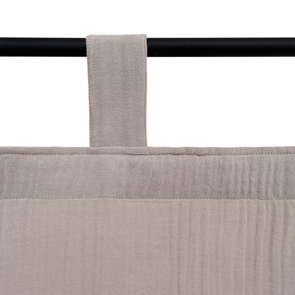 Штора из муслина бежево-серого цвета из коллекции essential, 150х290 см Tkano