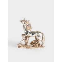 Статуэтка 8 см, полирезин, серебристая, Бегущая лошадь, Horse Anna Lafarg
