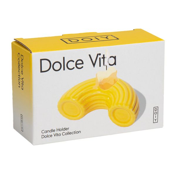 Подсвечник dolce vita, 5,5х10,5х3,7 см, желтый Doiy