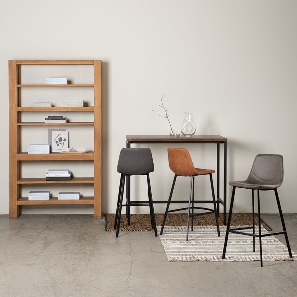 Стул барный Hugh экокожа темно-серый Bergenson Bjorn