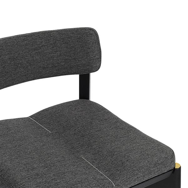 Стул барный aska, рогожка, черный/мокрый асфальт Latitude