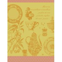 Полотенце для посуды 60х80 см, 100%хлопок, желтое, MACARONS Le Jacquard Francais
