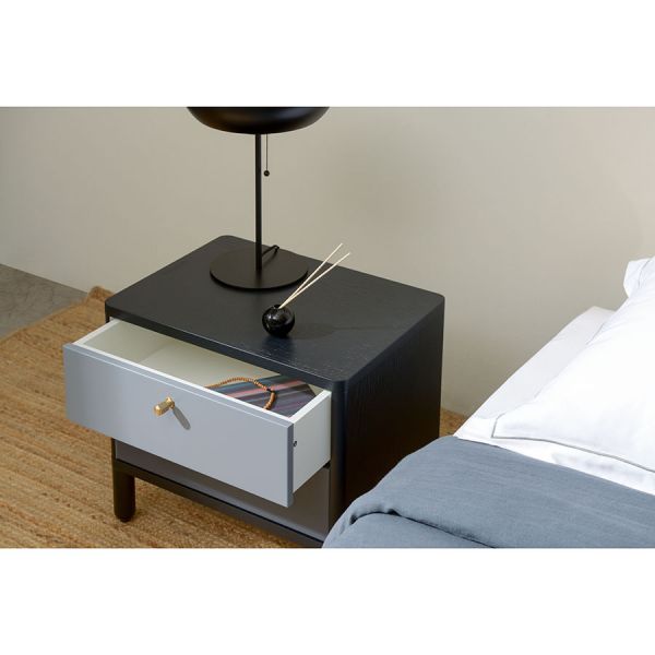 Тумба прикроватная saga hordur 55х40х50 см черная