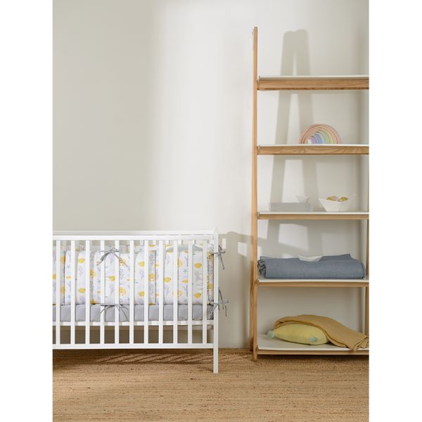 Простыня на резинке детская из сатина светло-серого цвета из коллекции essential 70х140х20 см