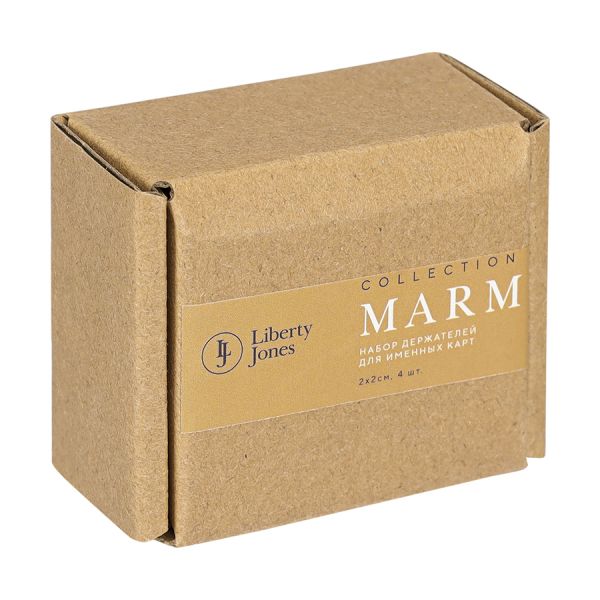 Набор держателей для именных карт marm, белый мрамор, 4 шт Liberty Jones