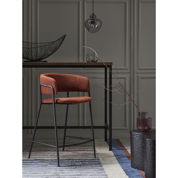 Стул полубарный helning, букле, терракота Bergenson Bjorn