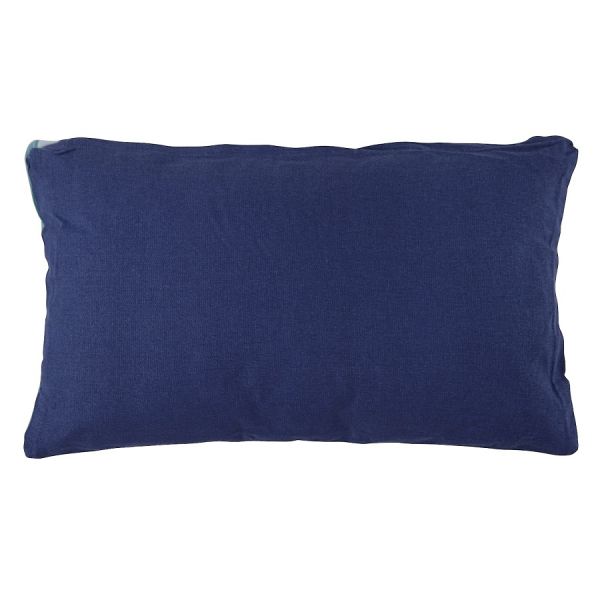 Подушка декоративная из хлопка синего цвета с авторским принтом из коллекции freak fruit