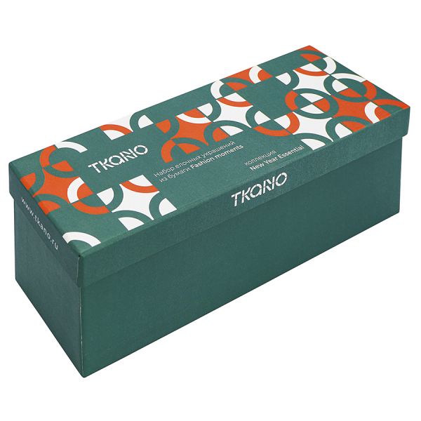 Набор елочных украшений из бумаги fashion moments из коллекции new year essential Tkano