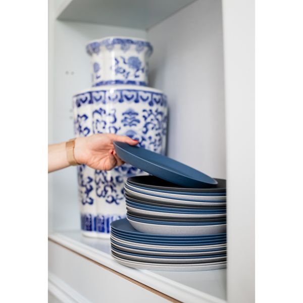 Тарелка connect organic 25,5 см серая