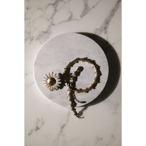 Блюдо сервировочное marm, D30 см, белый мрамор Liberty Jones