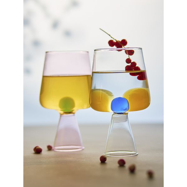 Бокал для вина orb 400 мл, розовый/зеленый Liberty Jones