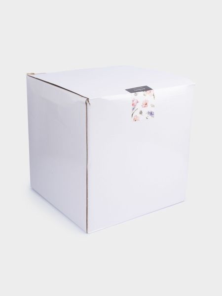 Ваза для цветов 25 см, керамика, молочная, Тюльпаны, Tulip
