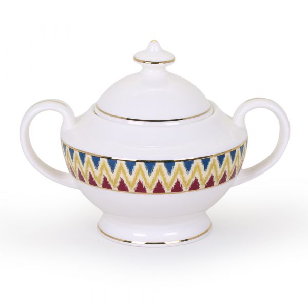 Чайный сервиз на 6 персон, 15 предметов Наргиз, костяной фарфор (высший сорт)