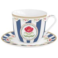 Чашка с блюдцем flowery, 370 мл Easy Life