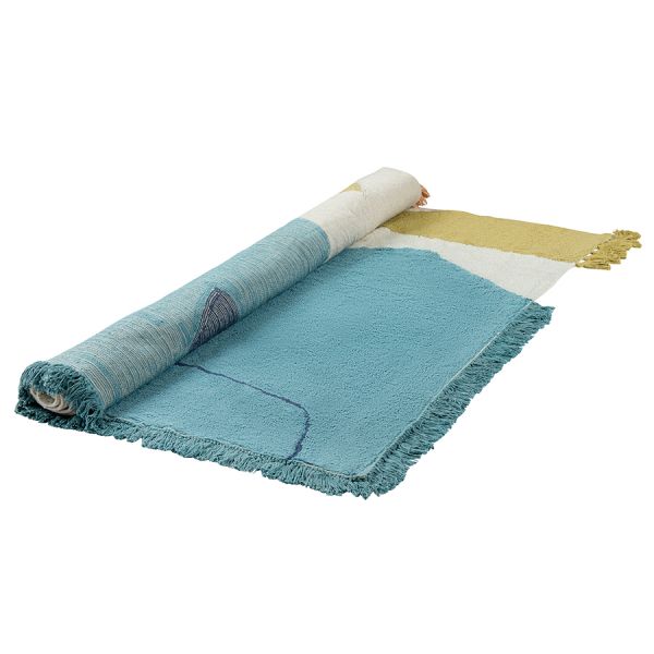 Ковер из хлопка с геометрическим принтом бахромой и кисточками из коллекции ethnic 160х230 см