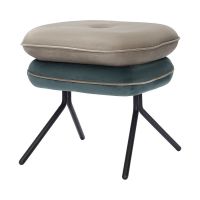 Пуф pea, велюр, бежевый/сине-зеленый Bergenson Bjorn