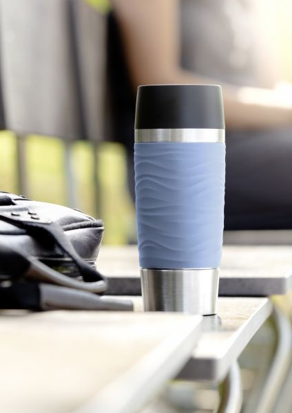 Термокружка 360 мл EMSA TRAVEL MUG WAVES голубая 