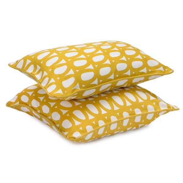 Чехол на подушку с принтом twirl горчичного цвета из коллекции cuts&pieces 30х50 см