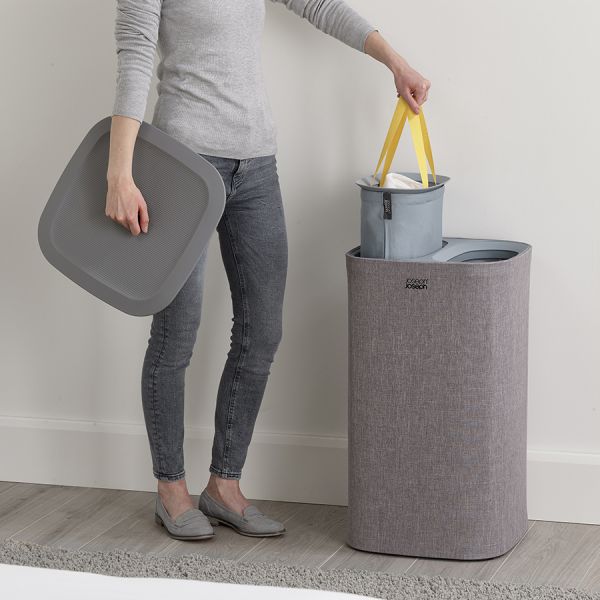 Корзина для белья tota™ 60 л серая