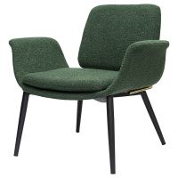 Лаунж-кресло hilde, букле, темно-зеленое Bergenson Bjorn