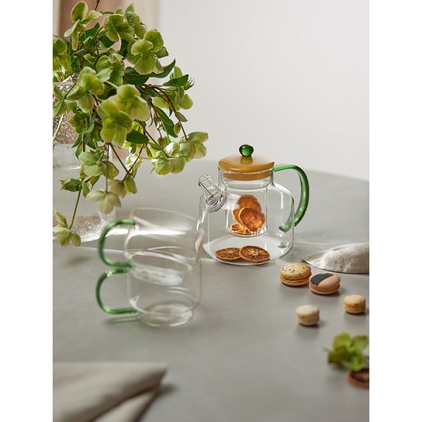 Набор кружек orb 400 мл, прозрачные/зеленые, 2 шт Liberty Jones