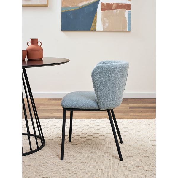 Стул foggy, букле, голубая пудра Bergenson Bjorn