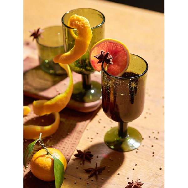 Набор бокалов для вина flowi, 410 мл, темно-зеленые, 2 шт Liberty Jones